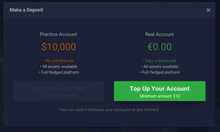 Wpłać w IQ Option za pośrednictwem lokalnego banku w Malezji, Tajlandii i Laosie