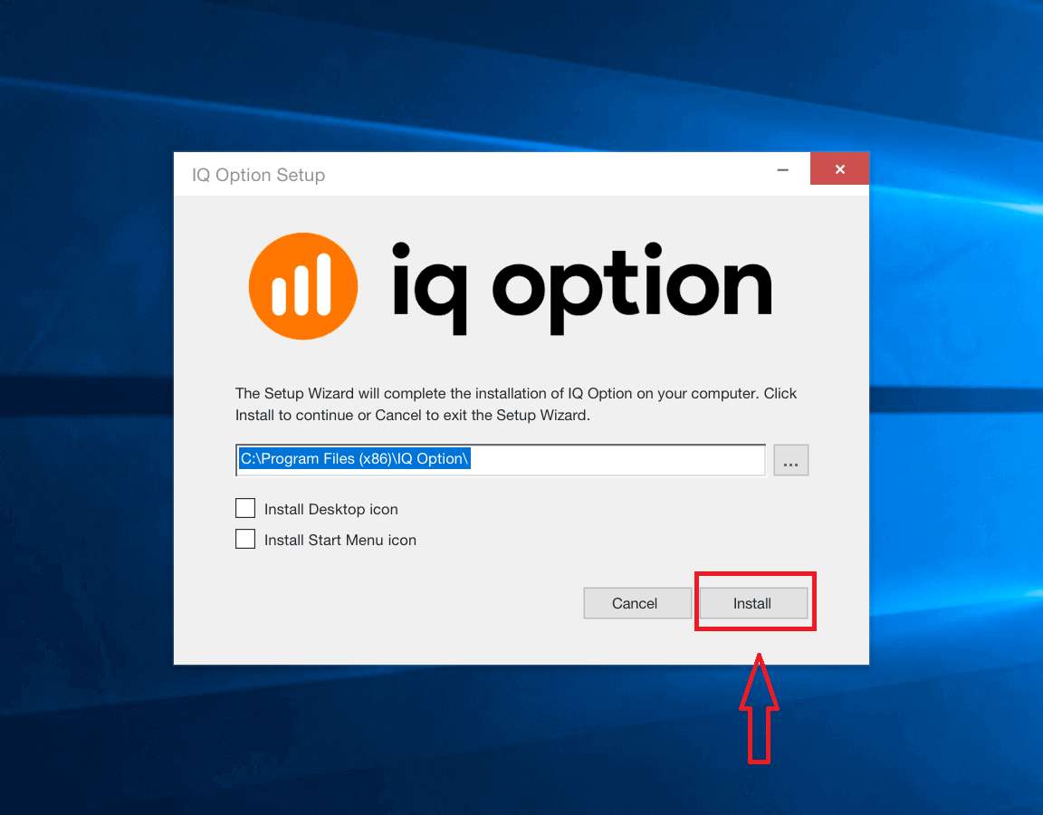 تنزيل وتثبيت تطبيق IQ Option لأجهزة الكمبيوتر المحمول/الكمبيوتر الشخصي (Windows وmacOS)