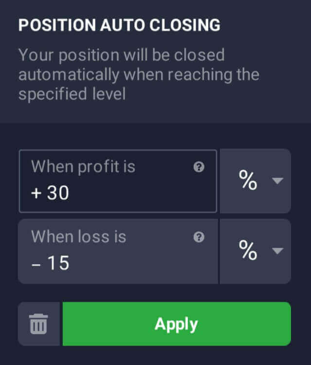 Mokhoa oa ho Sebelisa Stop Loss le ho Nka Litaelo tsa Phaello ho IQ Option