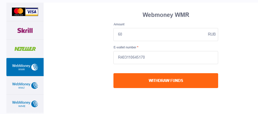 IQ Option befizetés a WebMoney-n keresztül: minimumok, lépések és időzítés