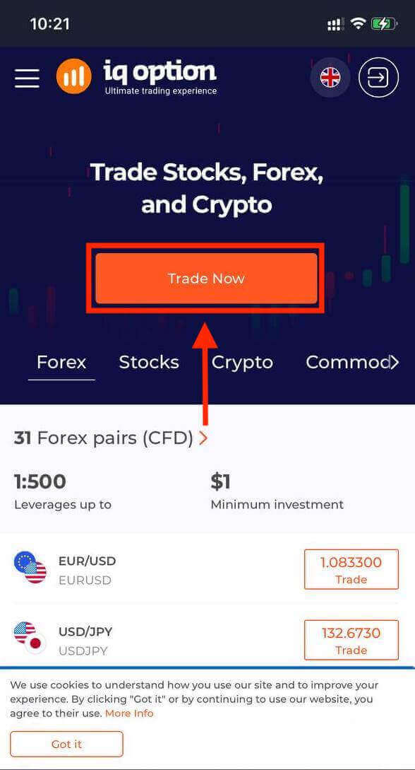 Louvri yon kont Demo sou IQ Option: Enstalasyon rapid ak aksè